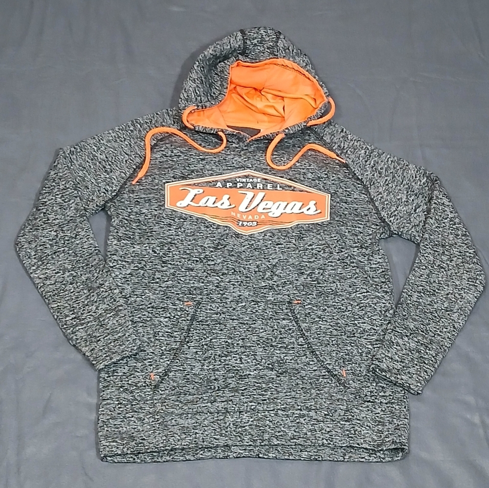 Las Vegas Charcoal and Orange Men's Hoodie